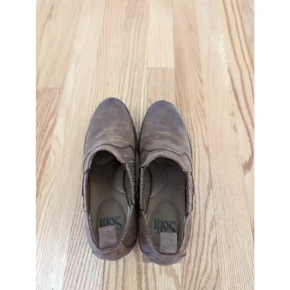 Sofft Brown Leather Western Style Booties Size 8.5 - Picture 4 of 8